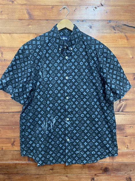 VINTAGE STUSSY ‘LV’ MONOGRAM S/S SHIRT 